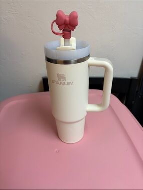Stanley Cream Insulated Travel Mug with Handle